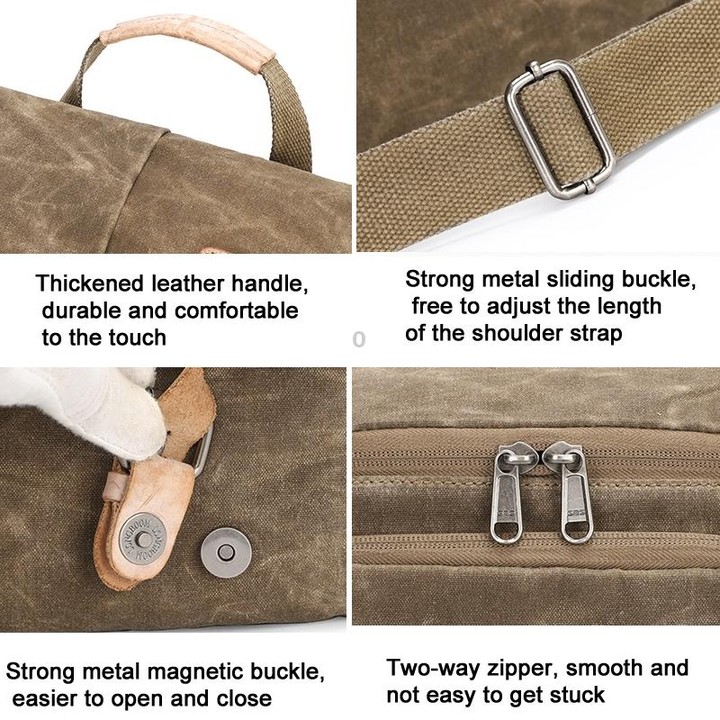 Camera Shoulder Messenger Bag Batik Canvas Waterproof Photography SLR Camera Bag(Army Green)