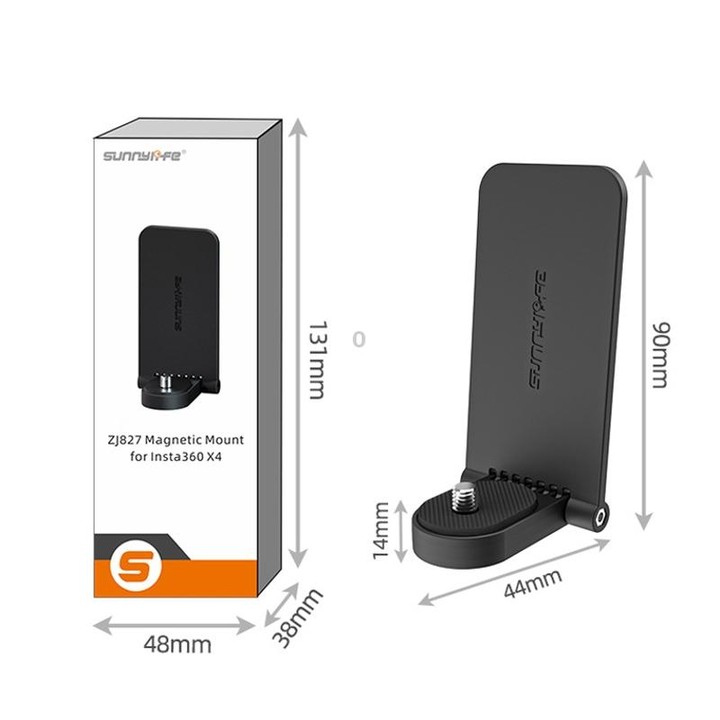 For Insta360 X5 / X4 / X3 Sunnylife X4-ZJ827 Magnetic Stand Base Handheld Handle Desktop Support Accessories(Black)
