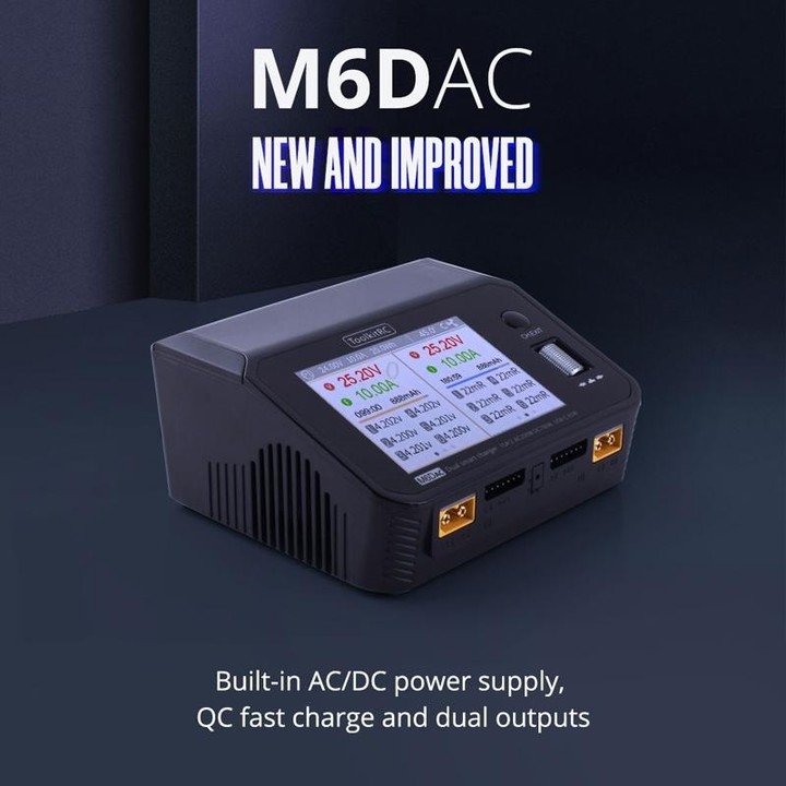 ToolkitRC M6DAC Dual Way Aeromodelling Drone Li-Po Battery Balance Charger(EU Plug)