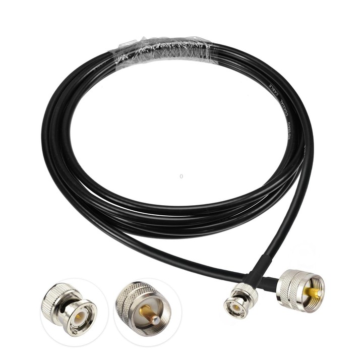 3m BNC Male To UHF Male RG58 Adapter Cable