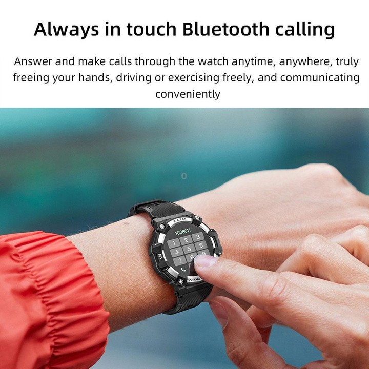 LOKMAT ATTACK 2 PRO 1.39-Inch 5ATM Waterproof Health Monitoring Bluetooth Smart Watch(Gray)