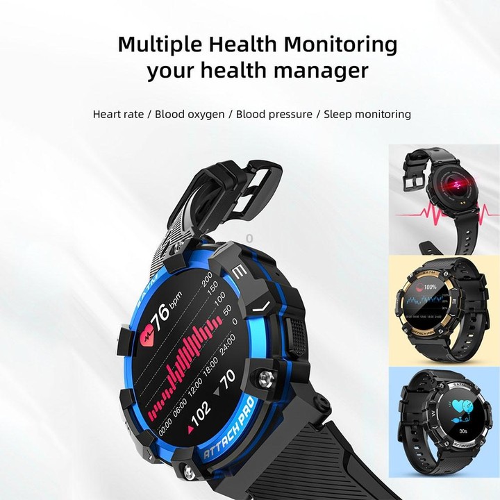 LOKMAT ATTACK 2 PRO 1.39-Inch 5ATM Waterproof Health Monitoring Bluetooth Smart Watch(Royal Blue)
