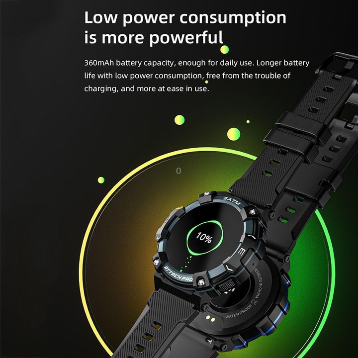 LOKMAT ATTACK 2 PRO 1.39-Inch 5ATM Waterproof Health Monitoring Bluetooth Smart Watch(Silver)