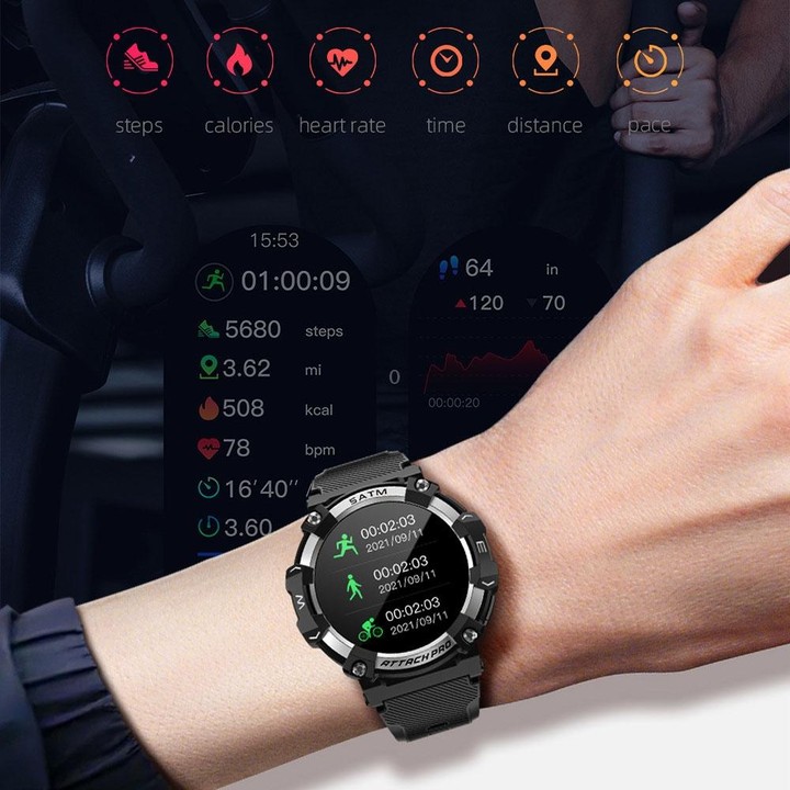 LOKMAT ATTACK 2 PRO 1.39-Inch 5ATM Waterproof Health Monitoring Bluetooth Smart Watch(Gold)