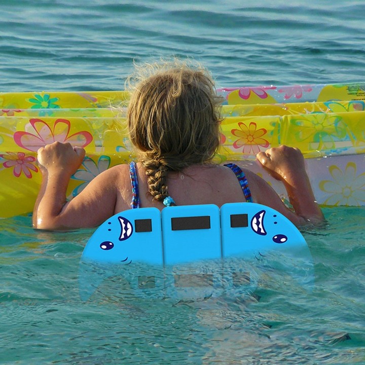 Fins Dual Purpose Back Float Children Beginner Swimming Aid Float Plate Hitting Water Striker(Cartoon Pattern)