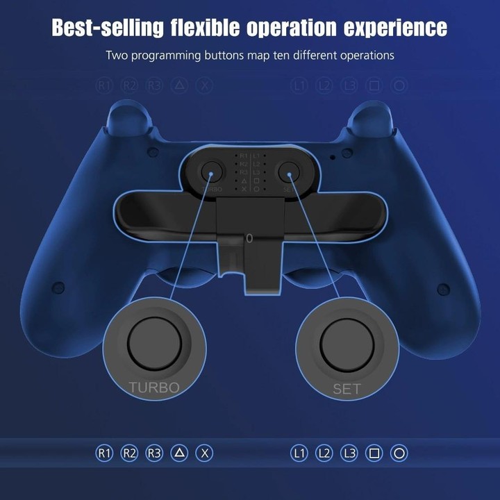 For PS4 Controller Back Button Attachment Programmable & TURBO Function