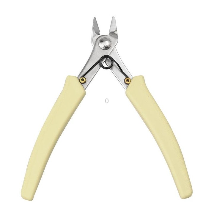 Stainless Steel Tip And Diagonal Cutting Pliers Nail Removing Drilling Cutters(White)