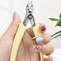 Stainless Steel Tip And Diagonal Cutting Pliers Nail Removing Drilling Cutters(White)