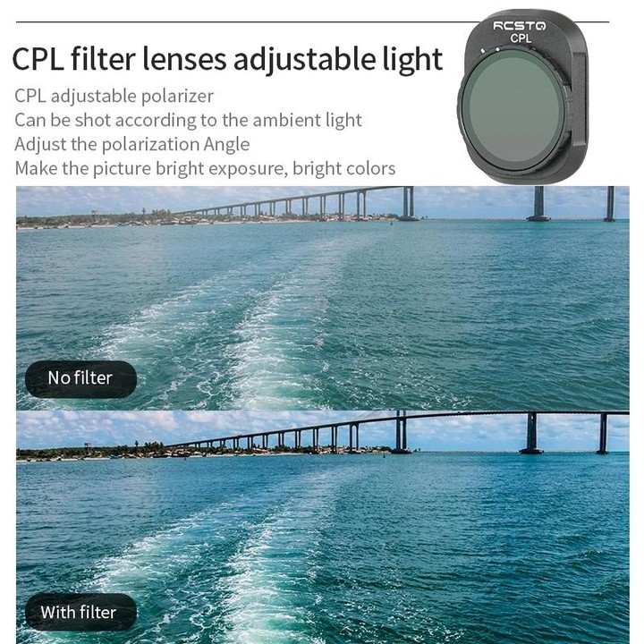 For DJI Mini 4 Pro RCSTQ Filter HD Protective Mirror Drone Accessories, Style: ND-PL8+ND-PL16+ND-PL32+ND-PL64