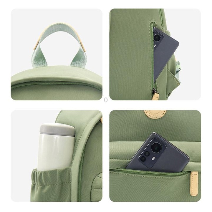 Cwatcun D125 Small Shoulder Camera Bag Casual Commuter DSLR Backpack(Green)