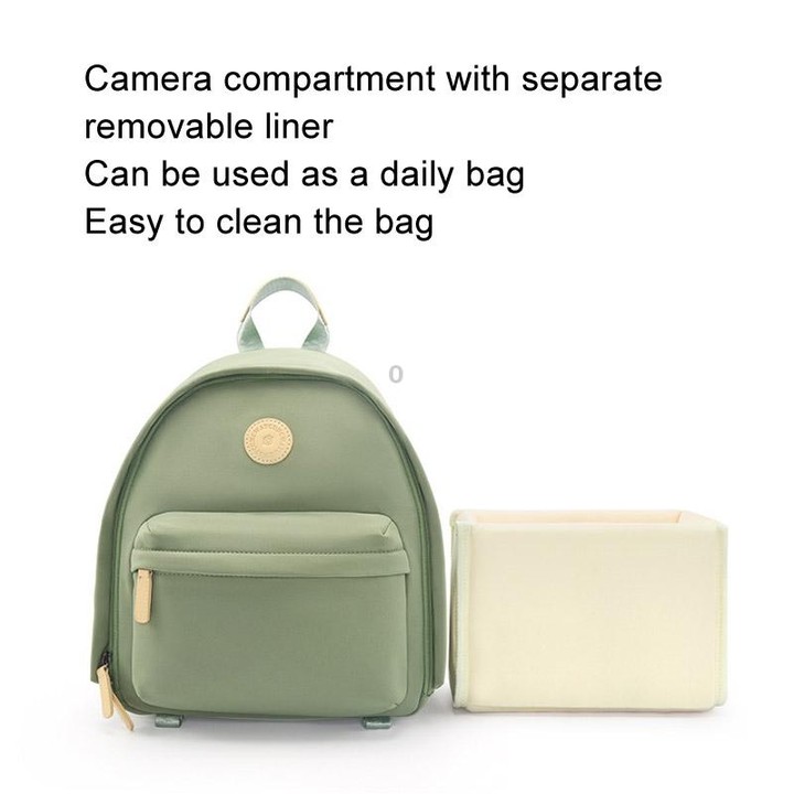 Cwatcun D125 Small Shoulder Camera Bag Casual Commuter DSLR Backpack(Black)
