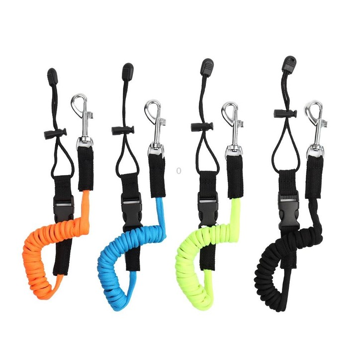 Stretchable Kayak Paddle Board Safety Rope Spring Leash With Safety Lock(Blue)