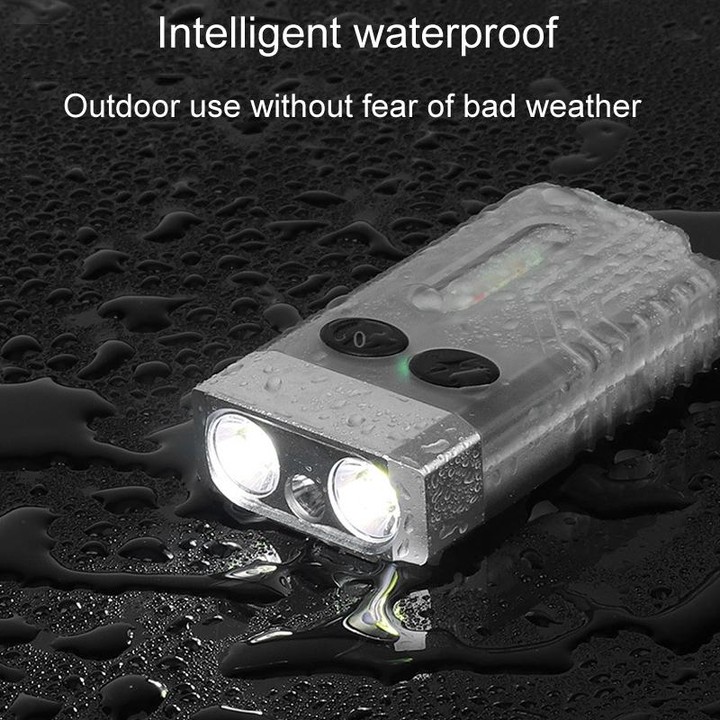 V10 Portable Keychain Light USB Rechargeable Bright Mini Flashlight(Black)