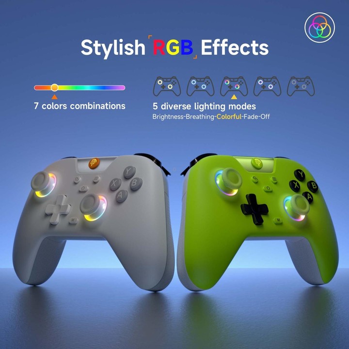 EasySMX X05 Wireless Gamepad Hall RGB Effect Controller For PC / Phone / Switch / Steam Deck(White)