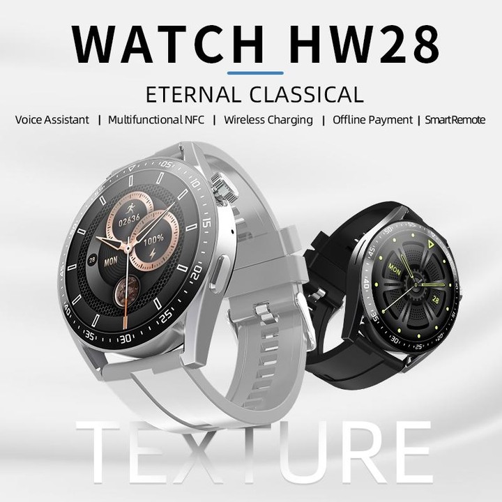 HW28 1.39-inch IP67 Waterproof Health Monitoring Bluetooth Call Smart Watch with NFC Payment(Black)