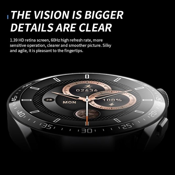 HW28 1.39-inch IP67 Waterproof Health Monitoring Bluetooth Call Smart Watch with NFC Payment(Black)
