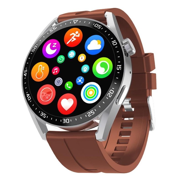 HW28 1.39-inch IP67 Waterproof Health Monitoring Bluetooth Call Smart Watch with NFC Payment(Coffee)