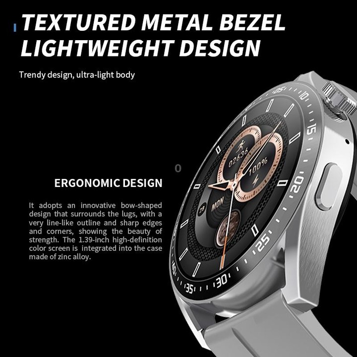 HW28 1.39-inch IP67 Waterproof Health Monitoring Bluetooth Call Smart Watch with NFC Payment(Coffee)