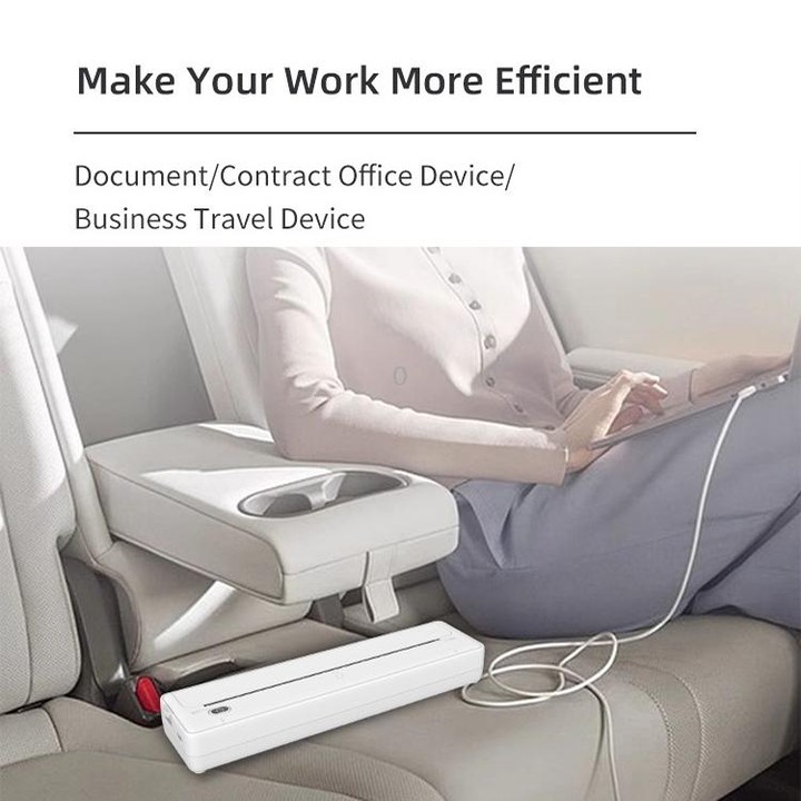 A4-XZ 203DPI A4 Home Portable Smart Wireless Inkless Thermal Printer(White)