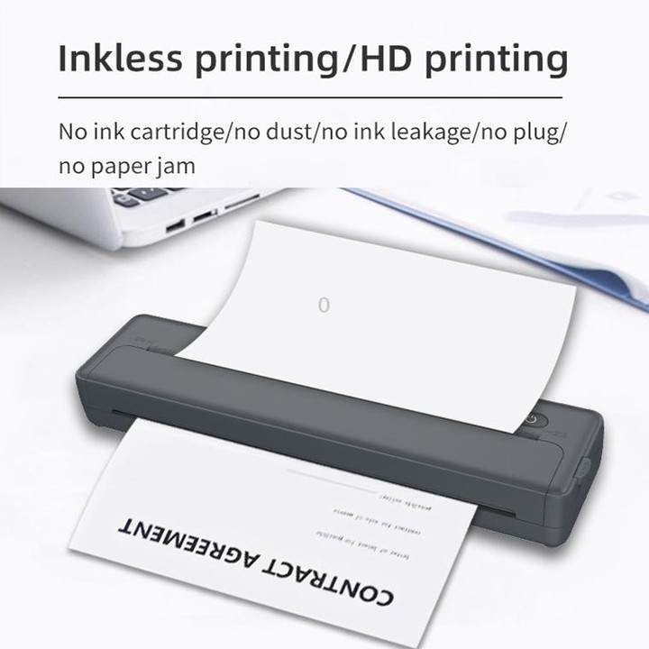 A4-XZ 203DPI A4 Home Portable Smart Wireless Inkless Thermal Printer(Black)