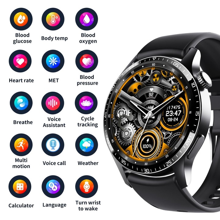 F207 Smart Watch 1.35-Inch Narrow Edge Screen Supports Bluetooth Calls / 24H Health Monitoring / 150+ Sports Modes, Color: Black
