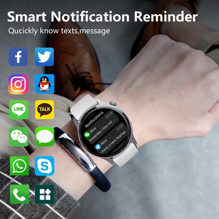 F207 Smart Watch 1.35-Inch Narrow Edge Screen Supports Bluetooth Calls / 24H Health Monitoring / 150+ Sports Modes, Color: Silve