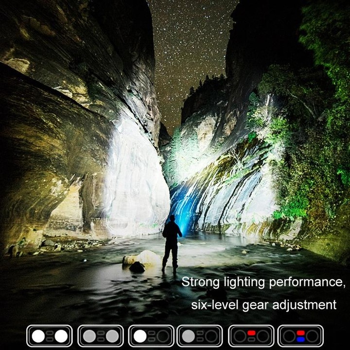 Mini Type-C Rechargeable Outdoor Keychain Light Flashlight(Lamp Head Rotatable Black)