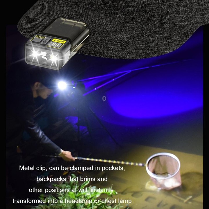 Mini Type-C Rechargeable Outdoor Keychain Light Flashlight(Lamp Head Rotatable White)