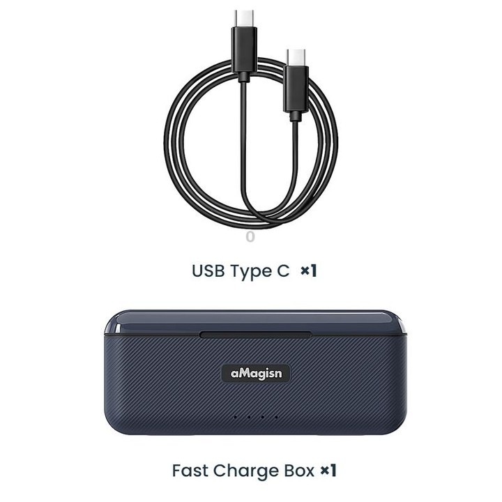AMagisn Portable Fast Charge Hub For GoPro HERO12 Black / HERO11 Black / HERO10 Black / HERO9 Black