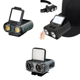 Clip Cap USB Charging Outdoor Induction LED Headlight, Style: Three-use B Type