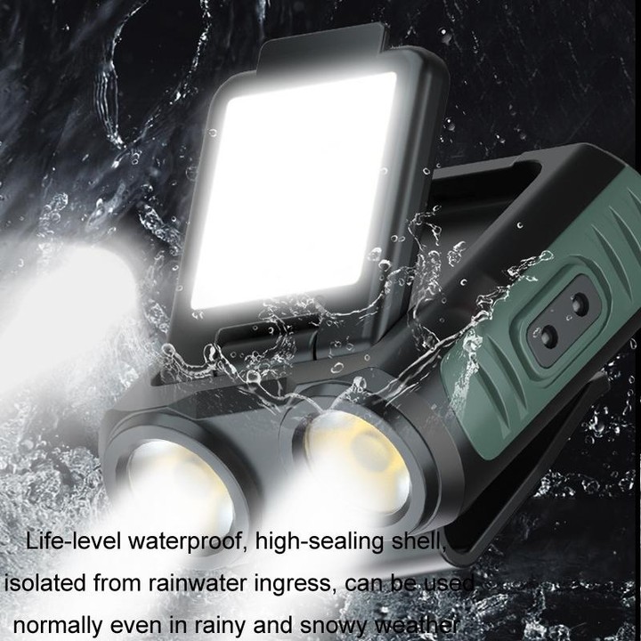 Clip Cap USB Charging Outdoor Induction LED Headlight, Style: Three-use B Type
