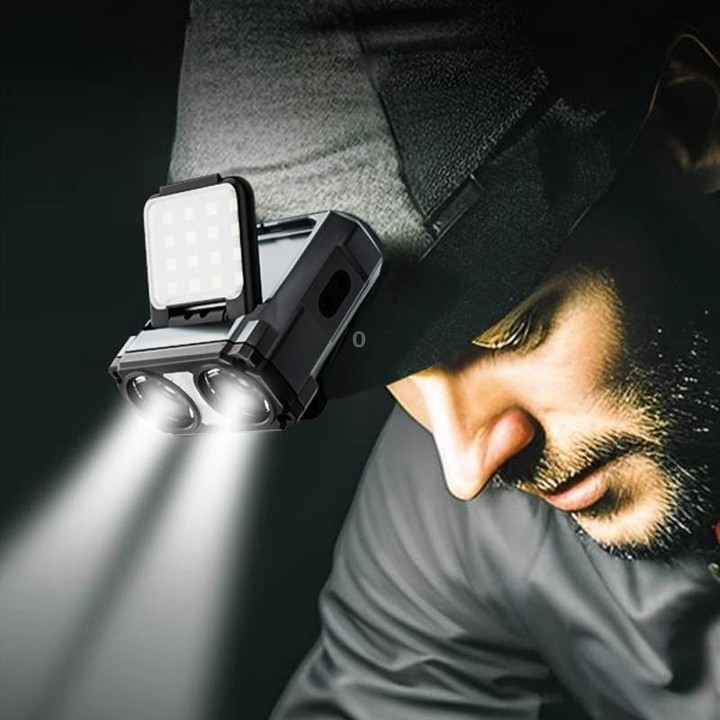Clip Cap USB Charging Outdoor Induction LED Headlight, Style: Three-use B Type