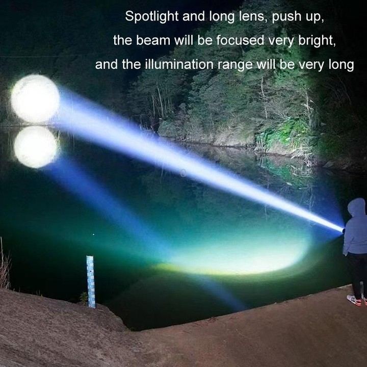 Type-C Rechargeable Outdoor Zoom Strong Laser Flashlight(520)