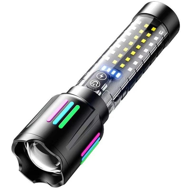 Type-C Rechargeable Outdoor Zoom Strong Laser Flashlight(520)
