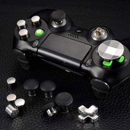 For PS5 32pcs /Set Gamepad Metal Buttons Mushroom Head Magnetic Base Cross Keys Accessory Set