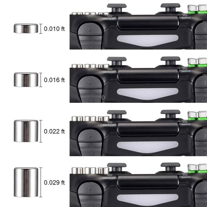 For PS5 32pcs /Set Gamepad Metal Buttons Mushroom Head Magnetic Base Cross Keys Accessory Set