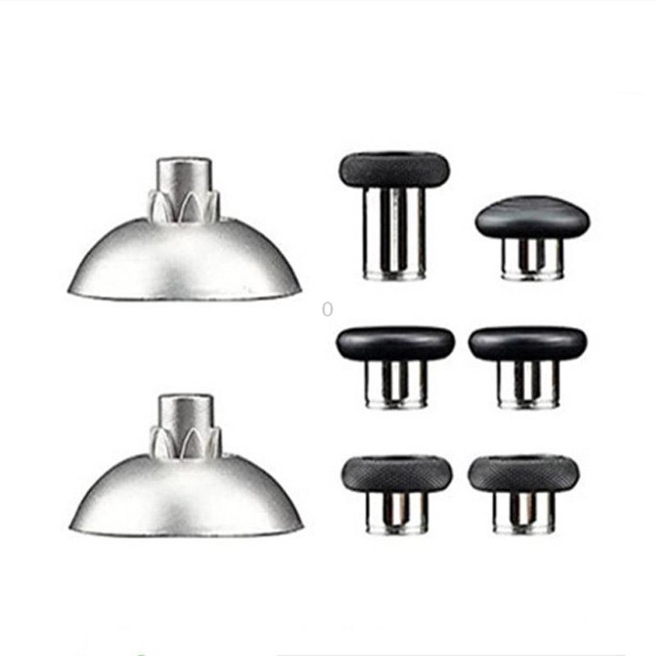 For PS5 Joystick 8pcs /Set Gamepad Metal Buttons Mushroom Head Magnetic Base Cross Keys Accessory Set