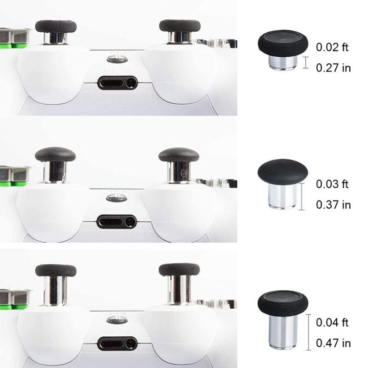 For PS5 20pcs /Set Gamepad Metal Buttons Mushroom Head Magnetic Base Cross Keys Accessory Set