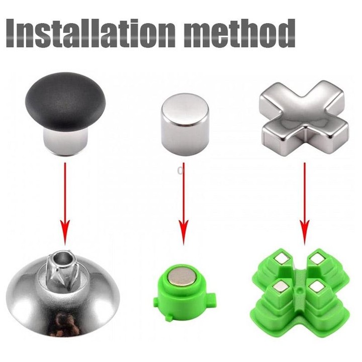 For PS4 Cross Key 3pcs /Set Gamepad Metal Buttons Mushroom Head Magnetic Base Cross Keys Accessory Set