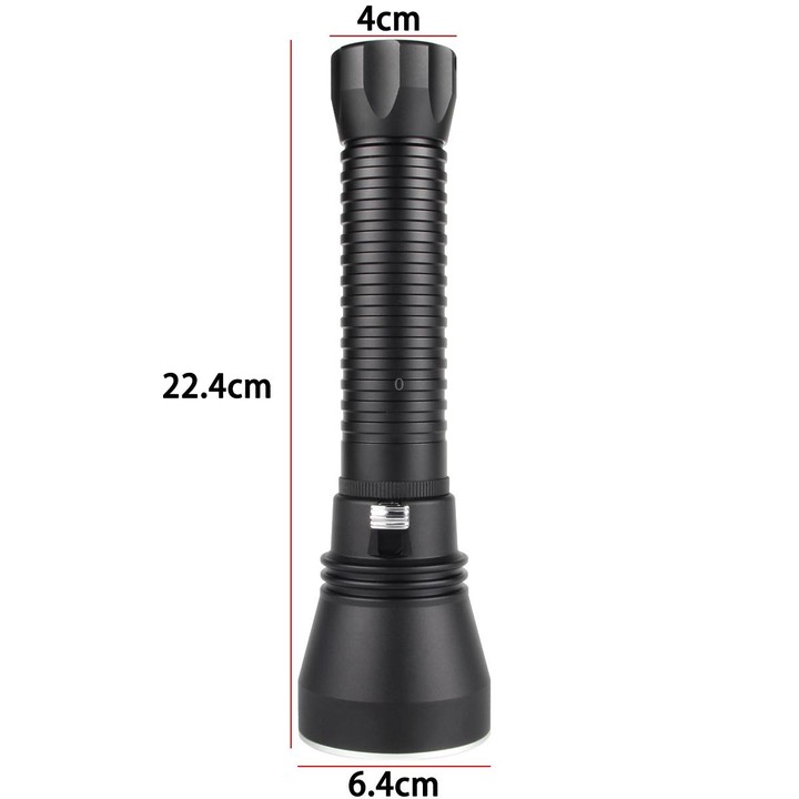 XHP70.2 Diving Flashlight 3000 Lumens IPX8 Waterproof Underwater 80m Without Battery Yellow Light
