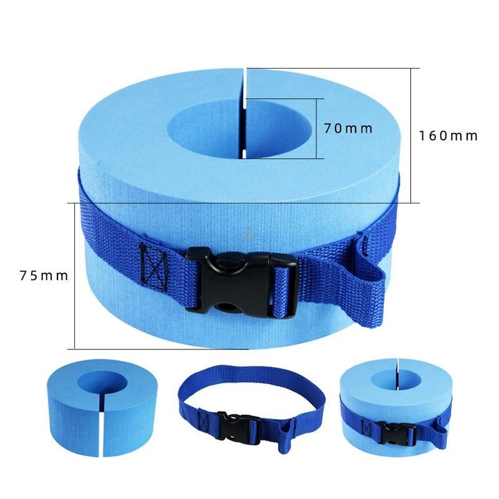 Thickened Large Buoyant Arm Swimming Ring Adult Tie Leg Floatation Ring(Green)