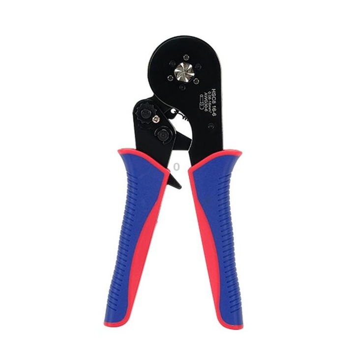 Wire Tube Type European Terminal Crimping Pliers(HCS8 16-6 Blue Red)
