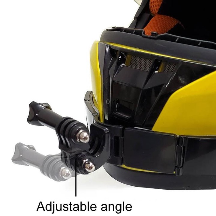 TUYU Motorcycle Integrated Hinged Helmet Chin Sports Camera Mounting Bracket, Style: With 2 Stickers
