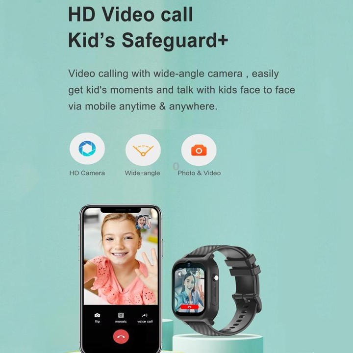 K26H 4G Kids Phone Watch With 1.83-inch Touch Screen Front Camera SOS GPS Location(Pink)