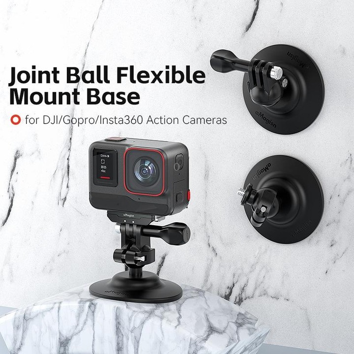 AMagisn Flexible Adhesive Mount for DJI / GoPro HERO / Insta360 Action Camera, Spec: 1/4 Inch