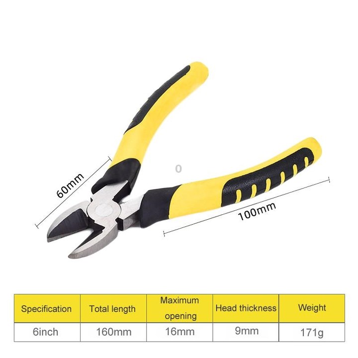 6 inch Diagonal Nose Wire Pliers Industrial Grade Labor-saving Household Electrician Stripping Pliers