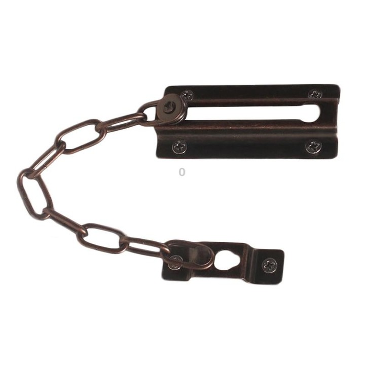 Security Door Chain Anti-theft Home Door Bolt Latch Window Chain Lock, Style: Square Red Bronze