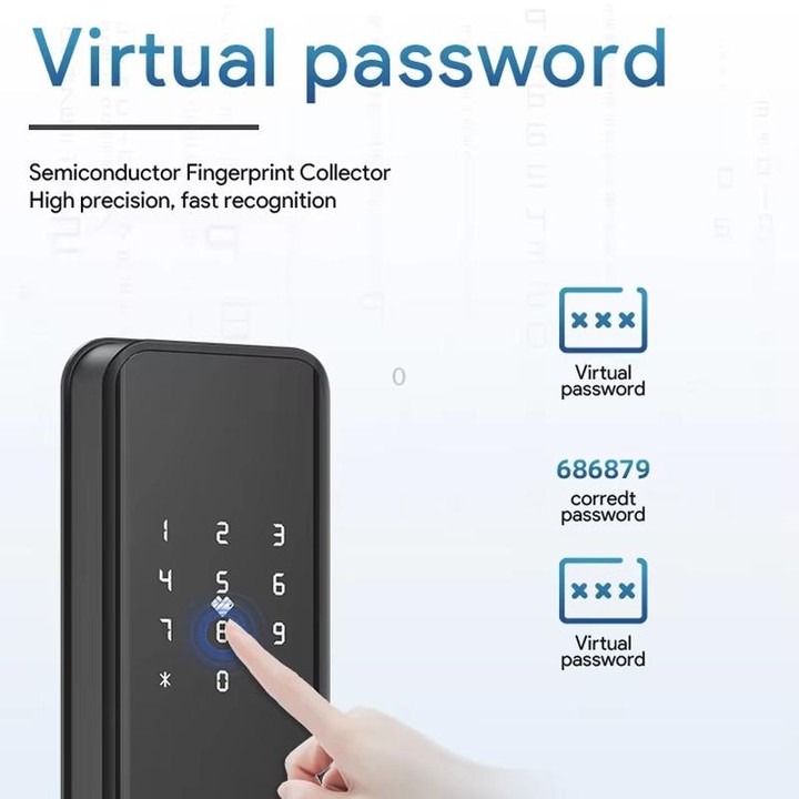 A50 Smart Fingerprint Lock Electronic Indoor Lock Apartment Lock With Handle