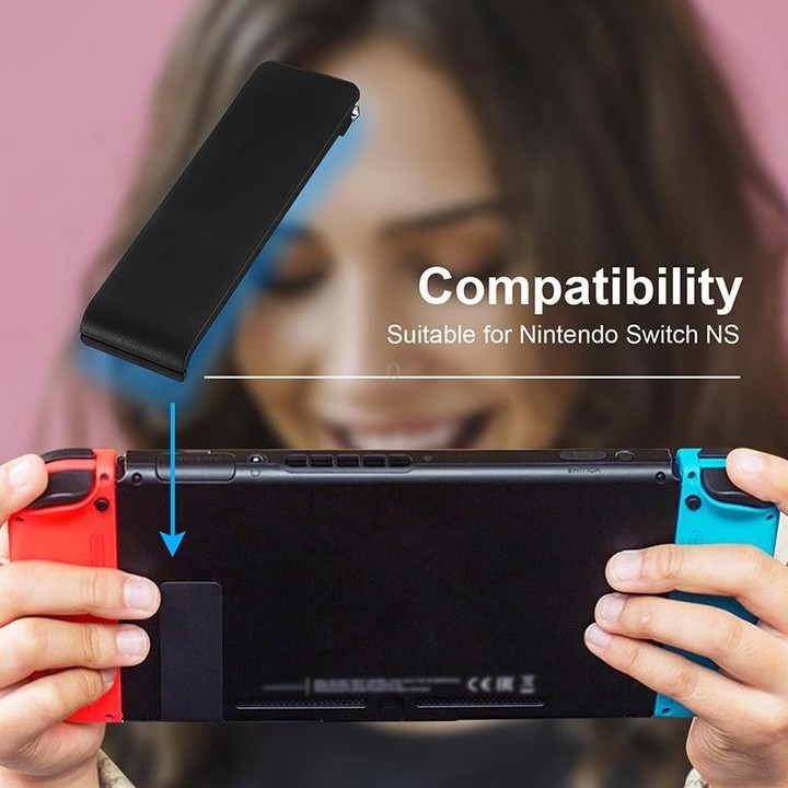 For Nintendo Switch Console 2pcs Replacement Kickstand Back Shell Holder(Transparent White)