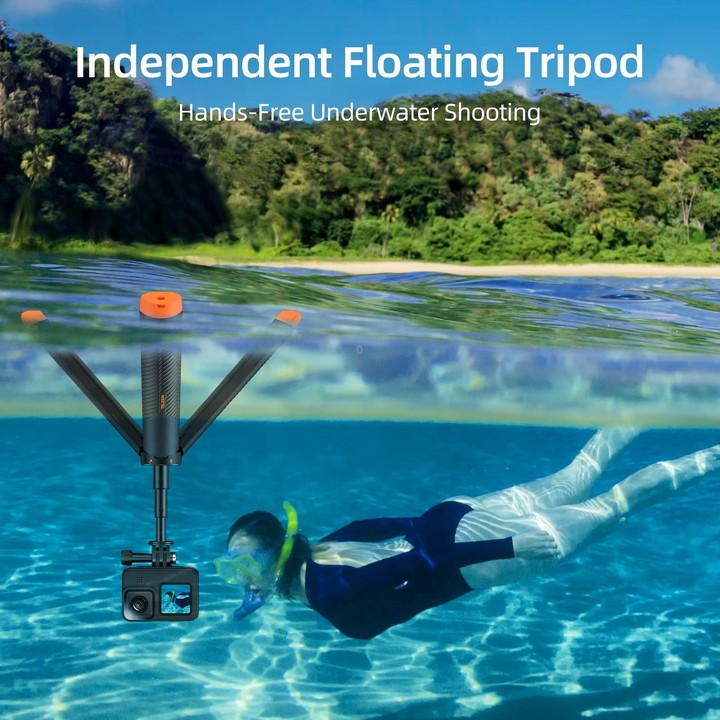 TELESIN 61cm Underwater Buoyancy Bar Retractable Selfie Stick Tripod For GoPro Insta360 DJI OSMO Action Camera